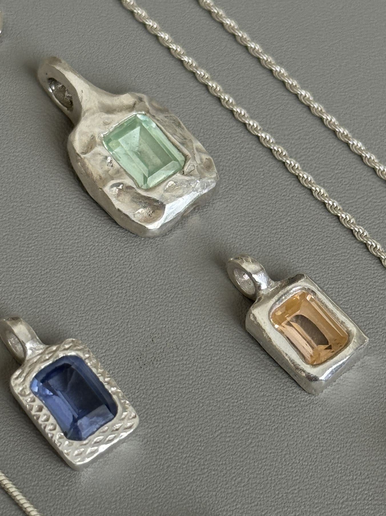 Organic peach pendant