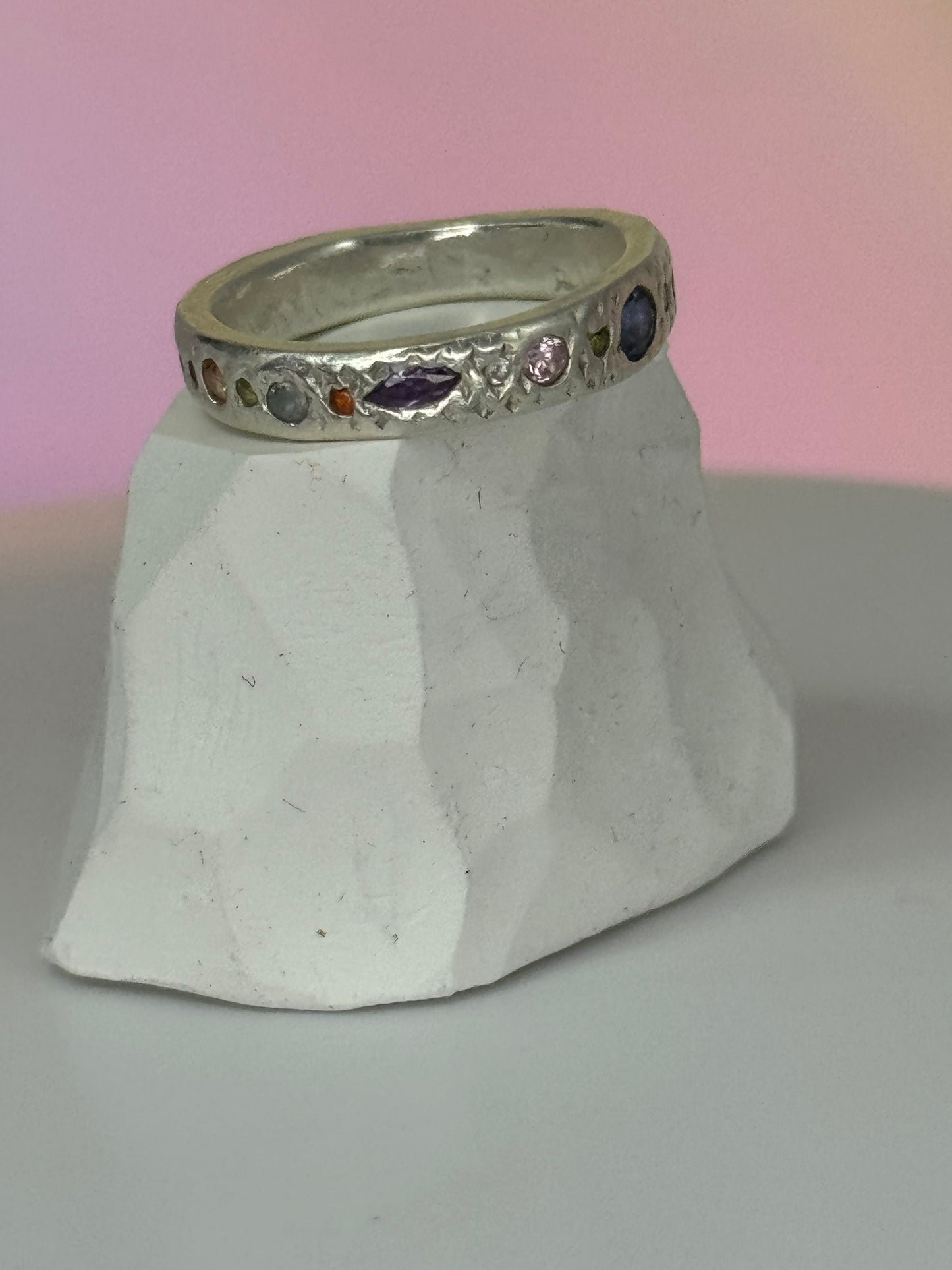 Rainbow snake ring