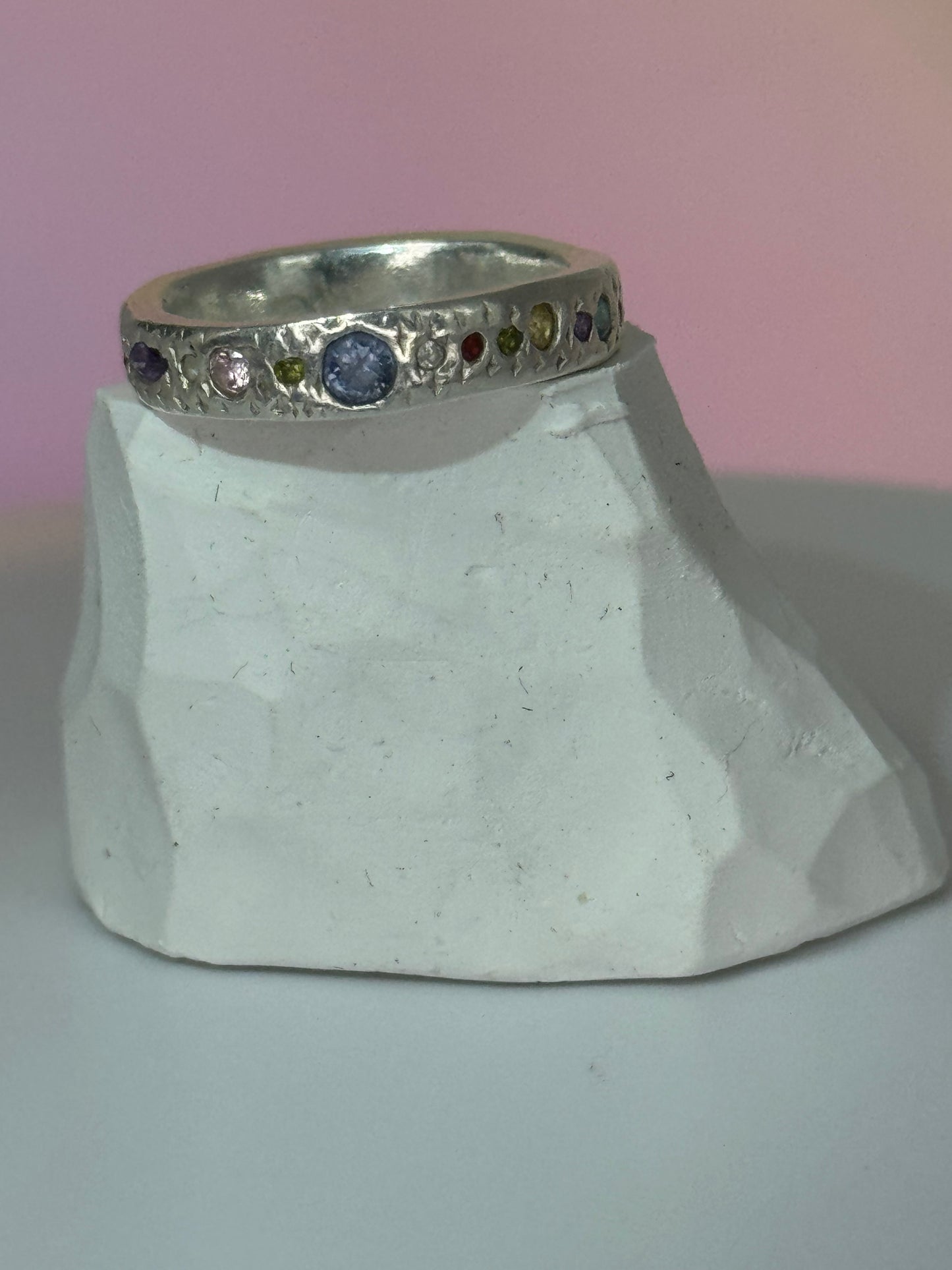 Rainbow snake ring