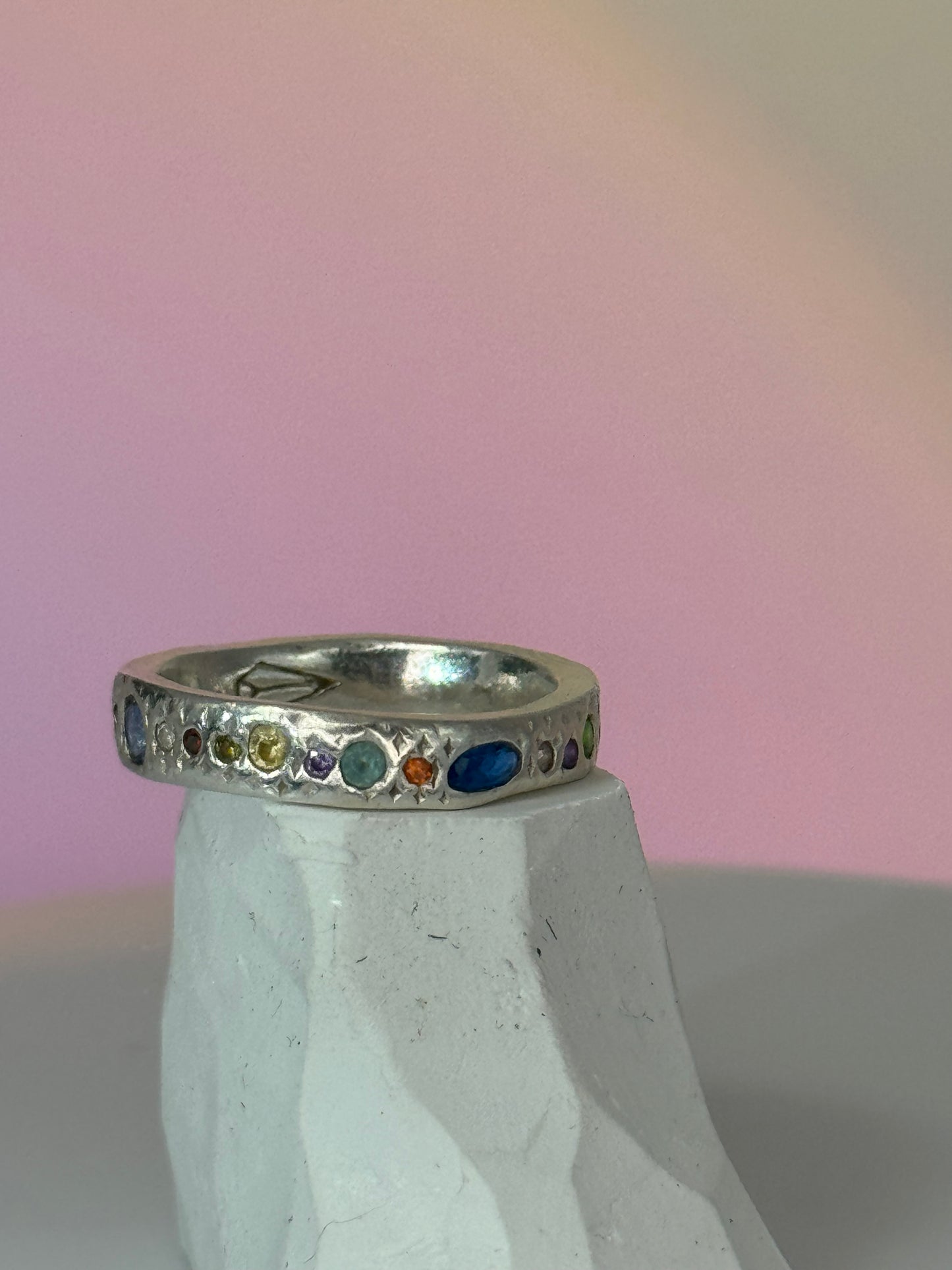 Rainbow snake ring