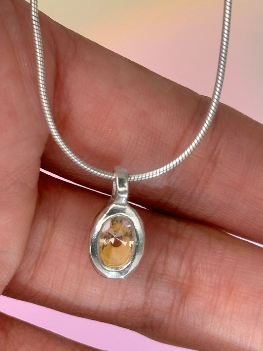 Organic peach pendant