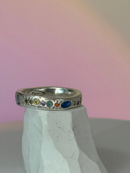 Rainbow snake ring