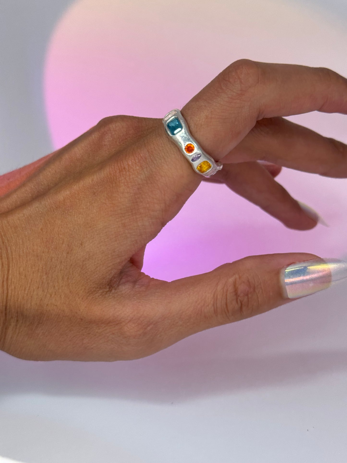 'I Am Enough' color coded ring