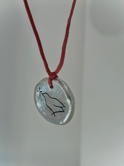 Pigeon & twig pendant