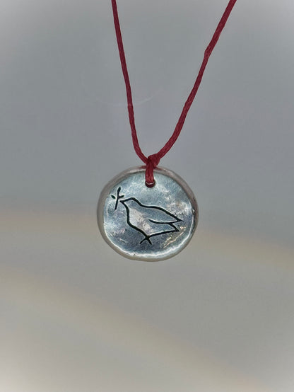Pigeon & twig pendant