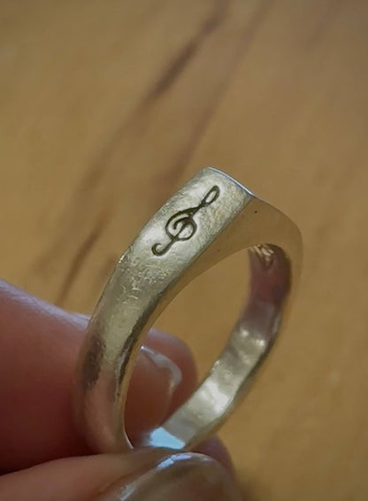 Treble Clef ring